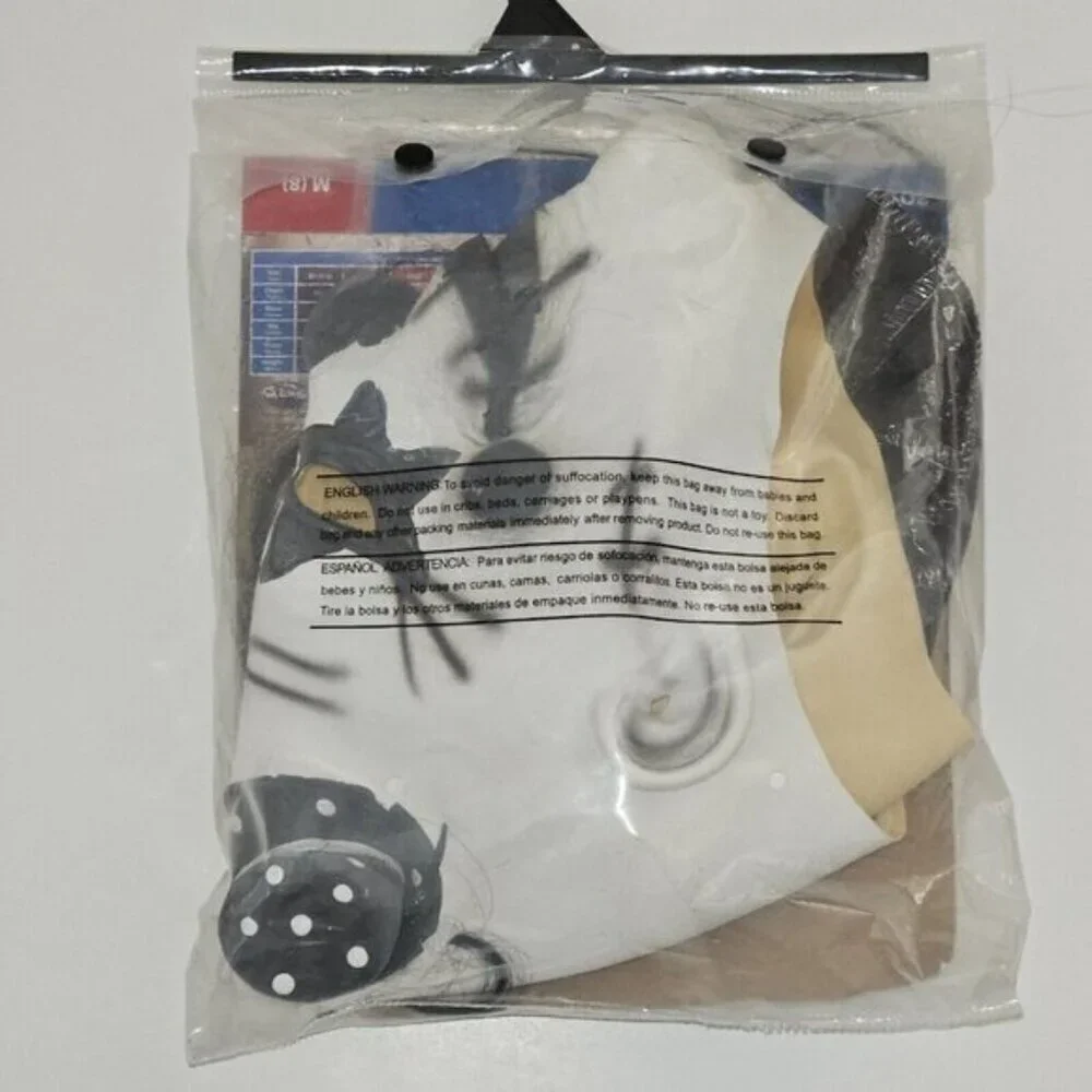 Killer Clown MASK AND BLACK COLLAR ONLY Halloween Costume Boys Medium NEVER USED